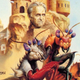 Partial cover of the Sandlands paperback by the late artist Rowena Morrill.